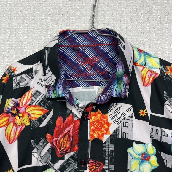Sugar That Shirt Is Sweet Abstract Floral AOP Colorful Button Up Shirt Men XXL - Picture 2 of 13
